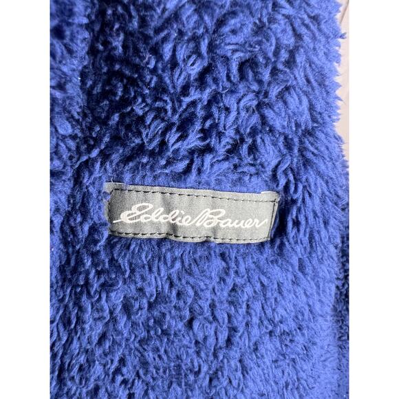 Eddie Bauer Boys Fleece Lined Reversible Puffer Coat Blue ~ Size M (10/12) - Picture 5 of 9